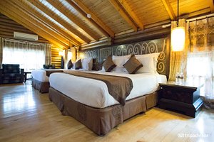 Philea Resort & Spa in Ayer Keroh, image may contain: Interior Design, Wood, Loft, Bed