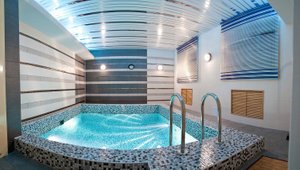 Nadezhda Hotel in Nakhodka, image may contain: Tub, Hot Tub, Interior Design, Pool