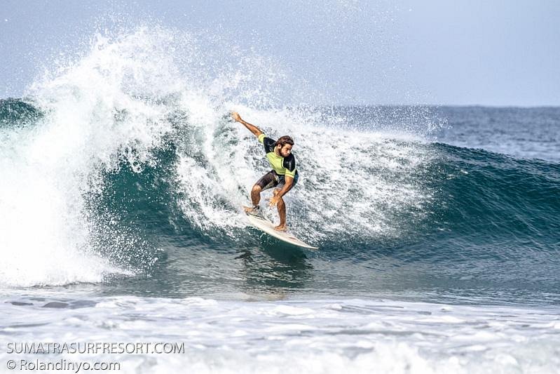 Sustainable surfer girl swimwear review of Anowi Surf. On location in Krui  Sumatra, Indonesia 