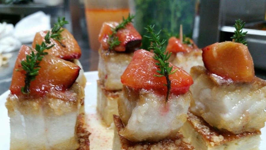 Bocconcini di luccio su cavolfiore....sehr Lecker!!!!