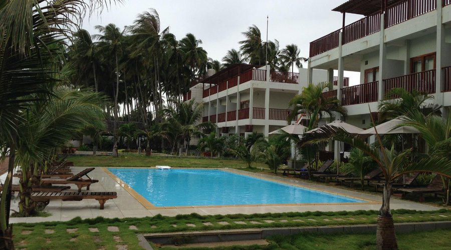 the pool area