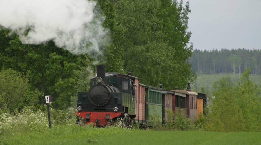 Höyryjuna Jokioisten Museorautatiellä.