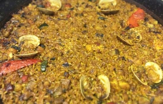 Arroz Verduras Rape y Almejas