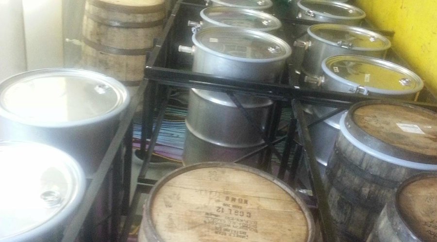 Cider chilling out in some barrels