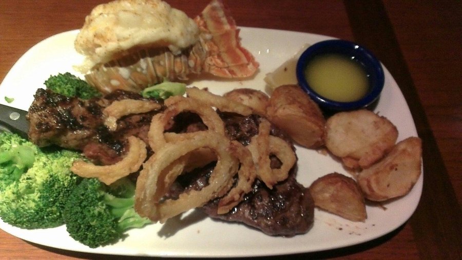 Steak and lobster.