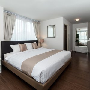Master bedroom at 2 bedroom suite