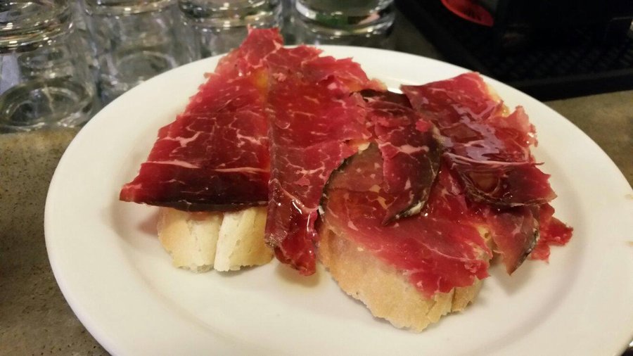 Una tapita de cecina de Leon