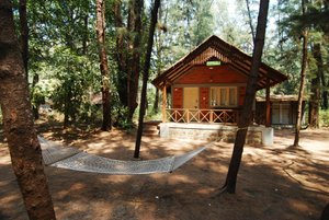 Jungle Lodges Devbagh Beach Resort in Karwar, image may contain: Resort, Hotel, Villa, Shelter