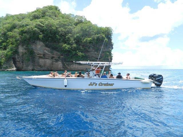 jj speed boat tours st lucia