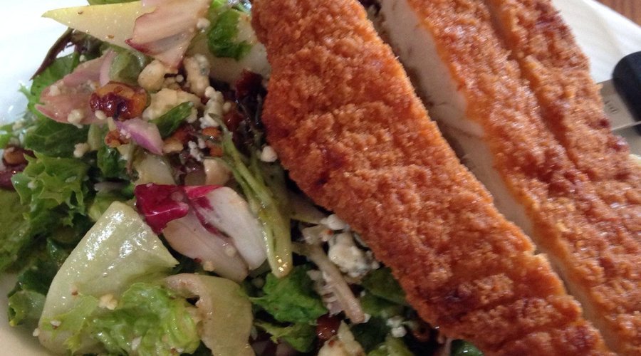 Parmesian Chicken Salad with pears & Pecans- mmmmm