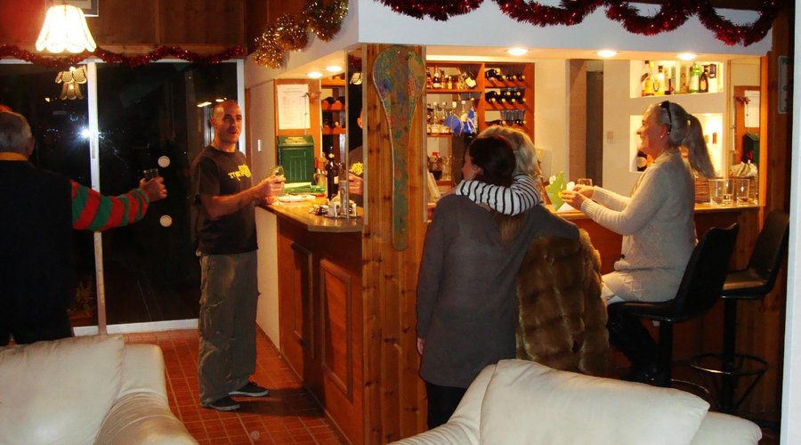 Our refurbished bar at Christmas
