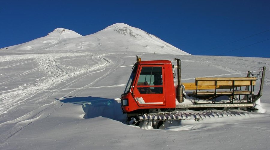 A snow-cat on Mt. Elbrus
