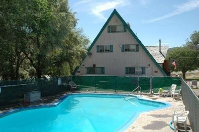 Pool by the lodge