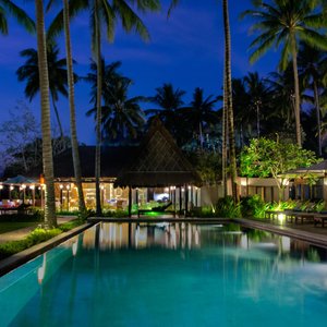 Pool at night