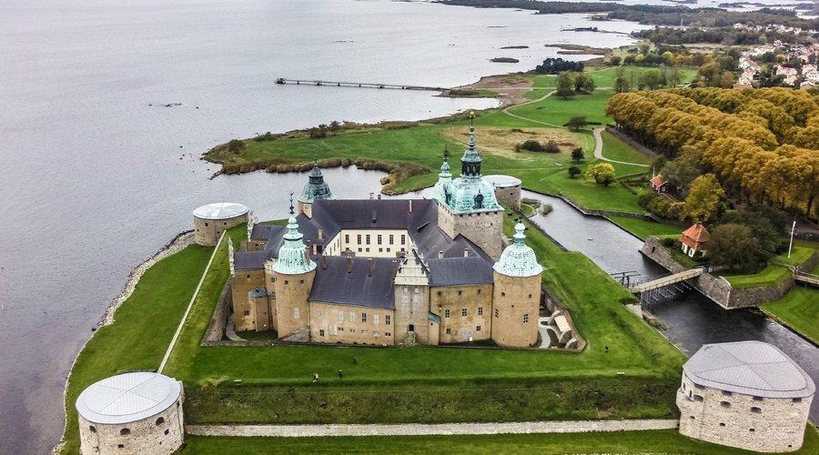 Slottet sett från ovan.