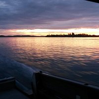 Sunrise departure from Waiheke Island