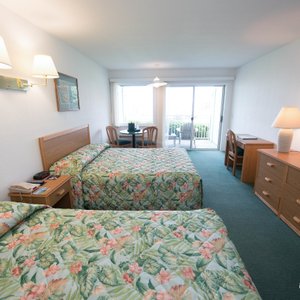 The Harborfront Double Queen Groundfloor Room at the Ocracoke Harbor Inn