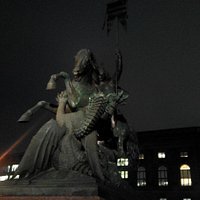 St George and the Dragon at night