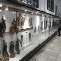 Collection of leather puppet, called wayang in Javanese