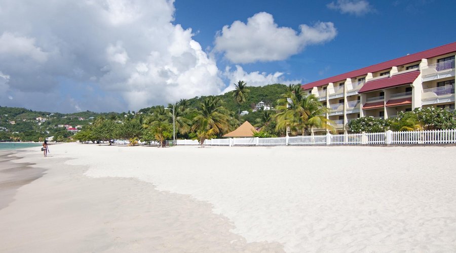 Grand Anse Beach with Executive Beachfront Rooms in background