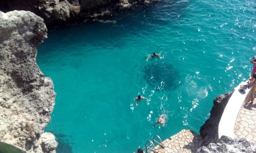 Blue waters of the cliffs