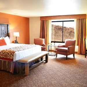 Hoover Dam Lodge in Boulder City, image may contain: Furniture, Chair, Home Decor, Bedroom