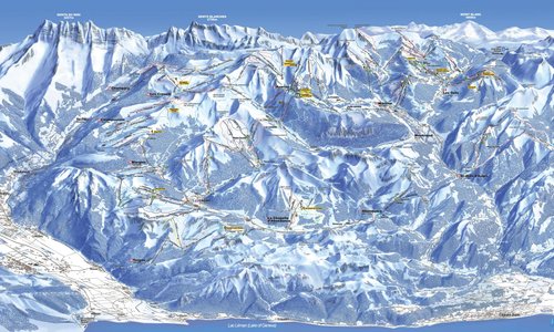 Portes du Soleil gebied met ruim 650km aan piste.
