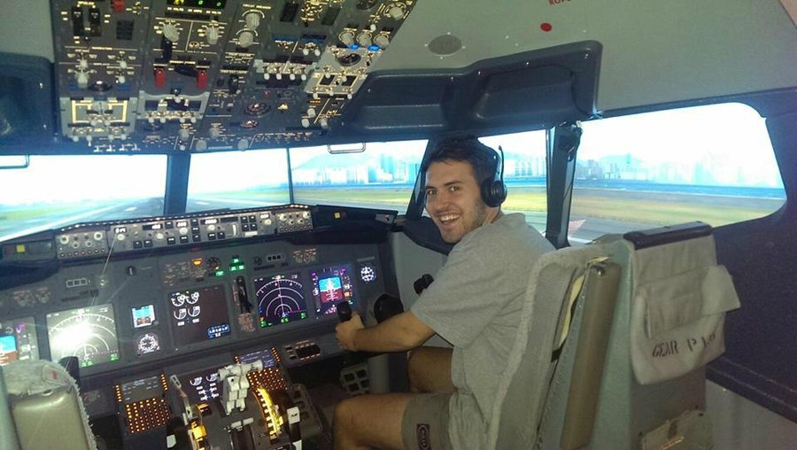 One of our test Pilots looking pretty happy with the flight.