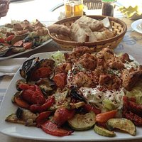 Kebab and veg