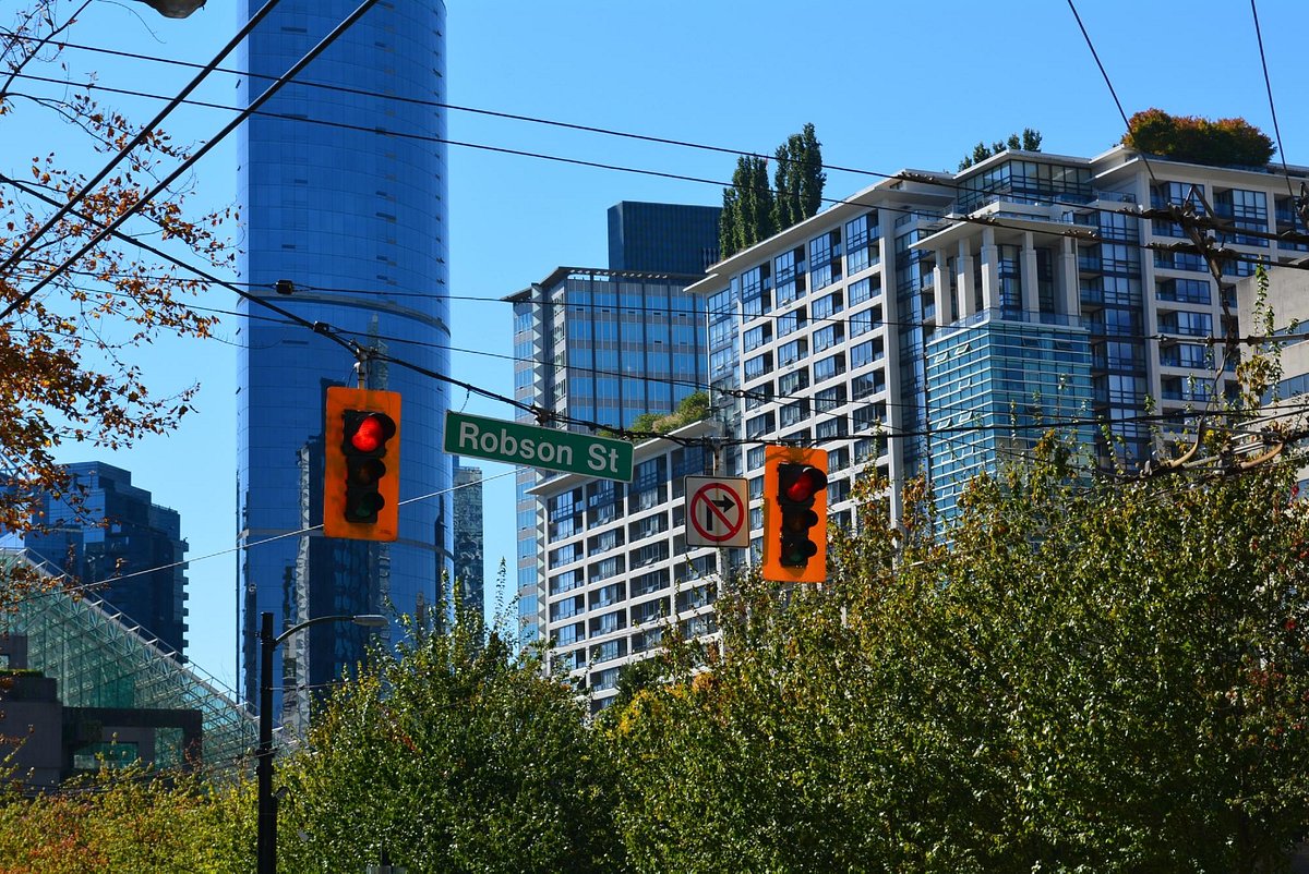 Robson street is a shopping district in vanvoucer and its named
