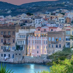 Apollonion Palace in Syros, image may contain: Penthouse, Chair, Flooring, Bed