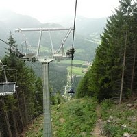 View half way down chair lift