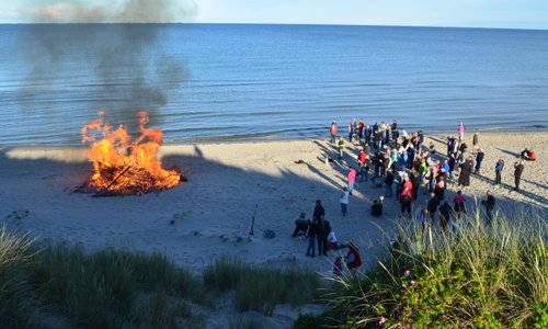 Sct Hans på stranden ved Bunken Strand Camping