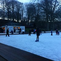 Borgvold in the background and skating range in wintertime