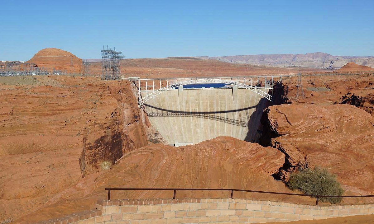 Пейдж аризона. Плотина Глен-каньон. Glen Canyon dam Overlook.