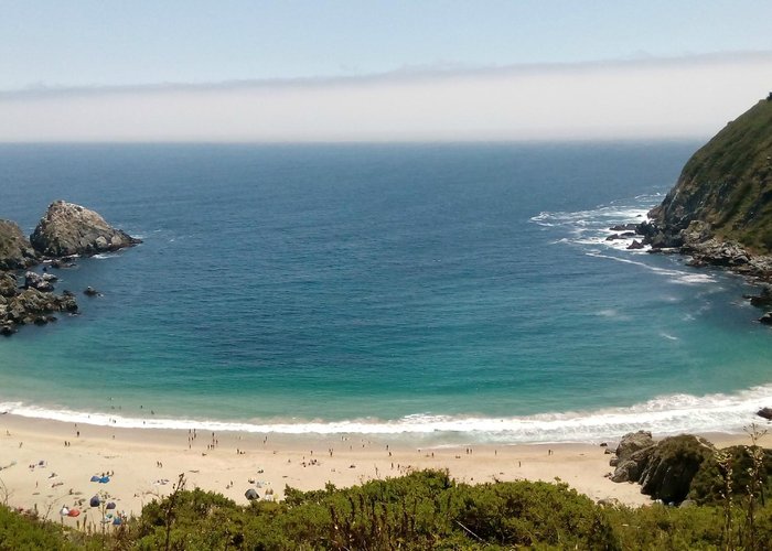 Vista desde el cerro antes de bajar a la playa