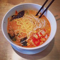 Spicy Miso Ramen (with extra Sriracha sauce)