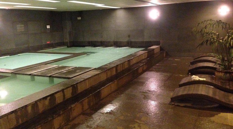 The heated pools