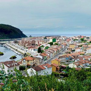 Desembocadura del rio Nalón Y San Juan de La Arena. Foto : Ferru