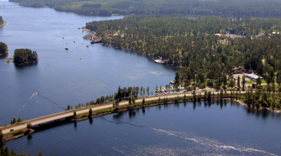 Aerial view of Tuunaansaari holiday village