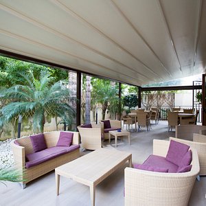 Outdoor Lobby at the Hotel Il Portico