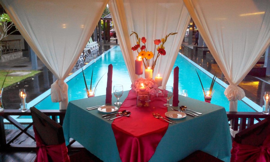 wonderful of my own creativity setup Candlelight Dinner. #honeymoon package