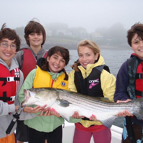 Striper fishing off Marblehead, MA