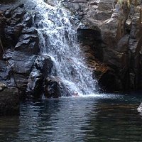 If there's water flowing you can swim right up to Nonsi Waterfall in Ko Chang, Thailand