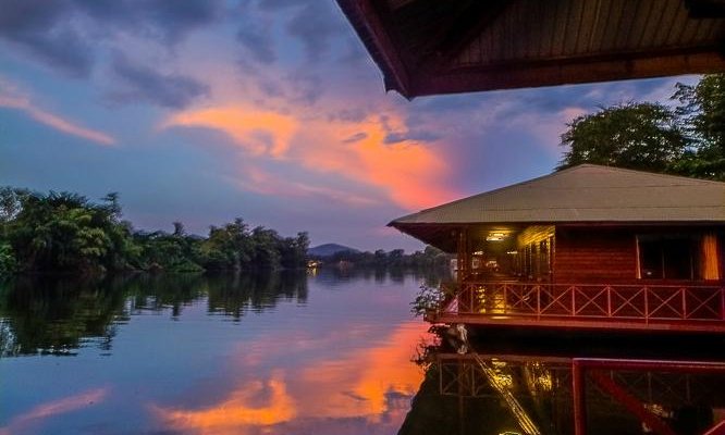 Sunset from outside the room
