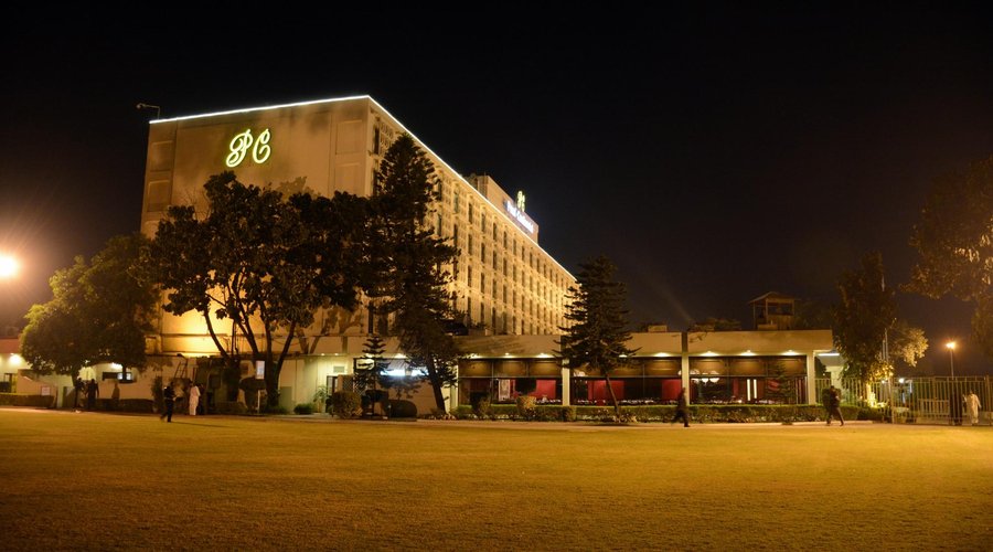View of Hotel building from the Eastern Lawn