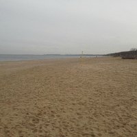 Der Strand Jelitkowo im Winter