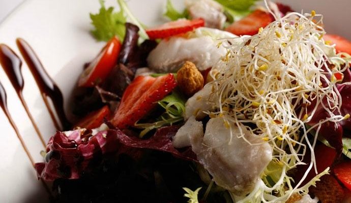 Ensalada de queso de cabra