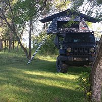 a view of my lake front campground