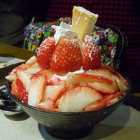 たっぷりの苺がのったパッピンス